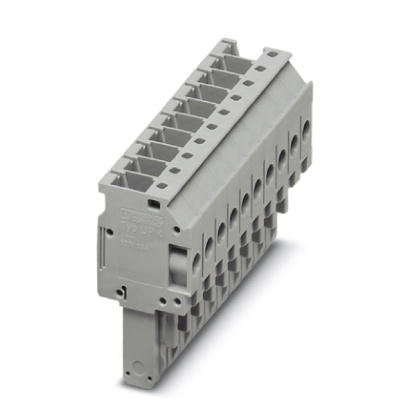 Phoenix Contact Plug-InTerminal Block; UP 4/10; 32A; 10-Level; #24 - #10; 0.2mm²; 10-pole; Screw Connection; Gray